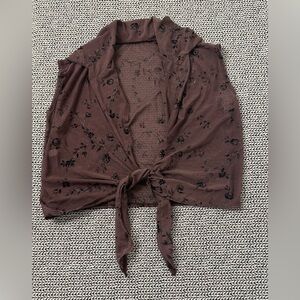 Vintage 70s style sheer tie top